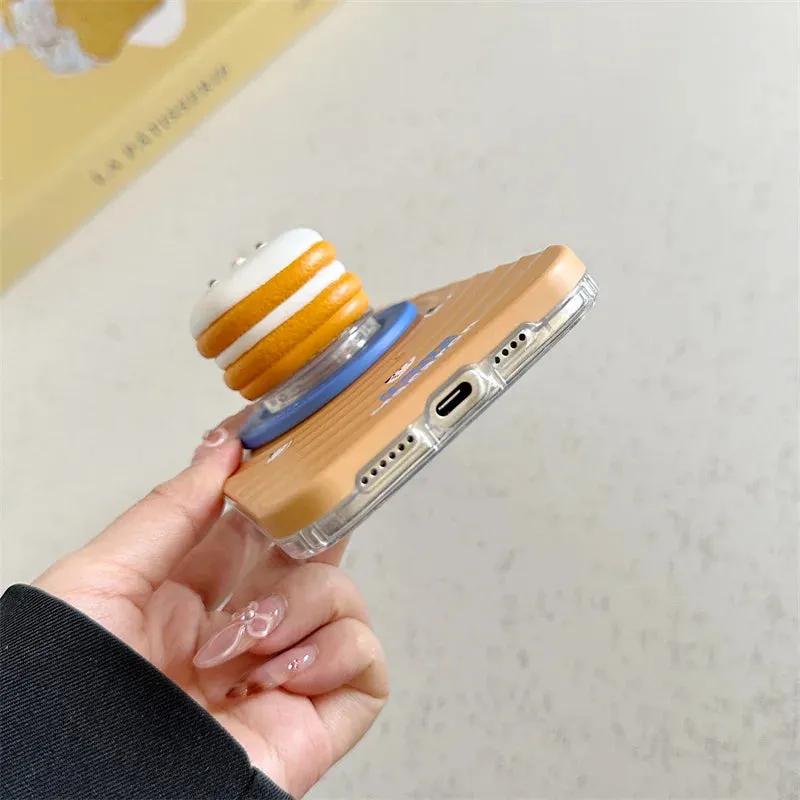 Cute Cat Dog Magnetic Stand Holder MagSafe Phone Case Cover for iPhone