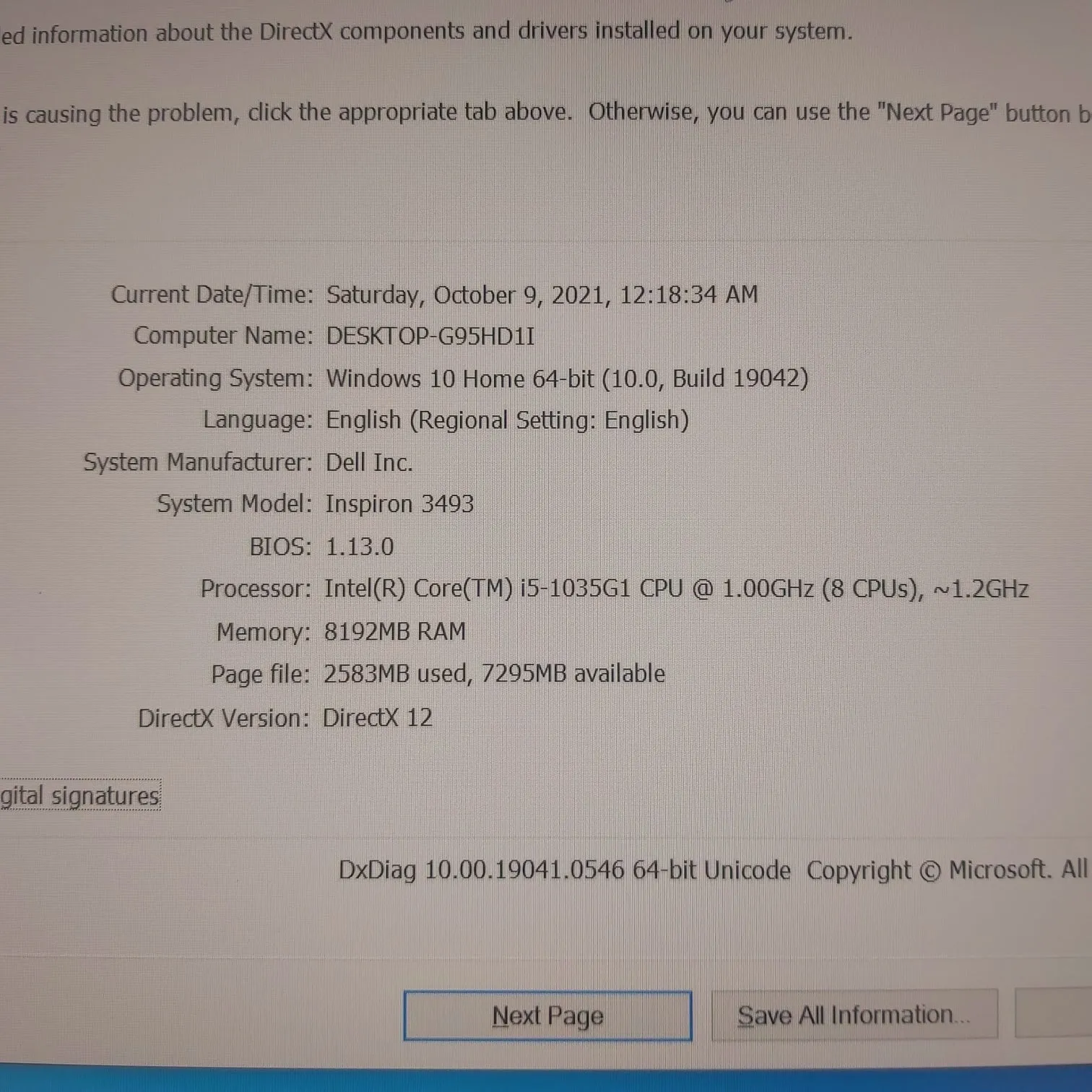 Dell 3493 Inspiron 14 Laptop (New Open Box)