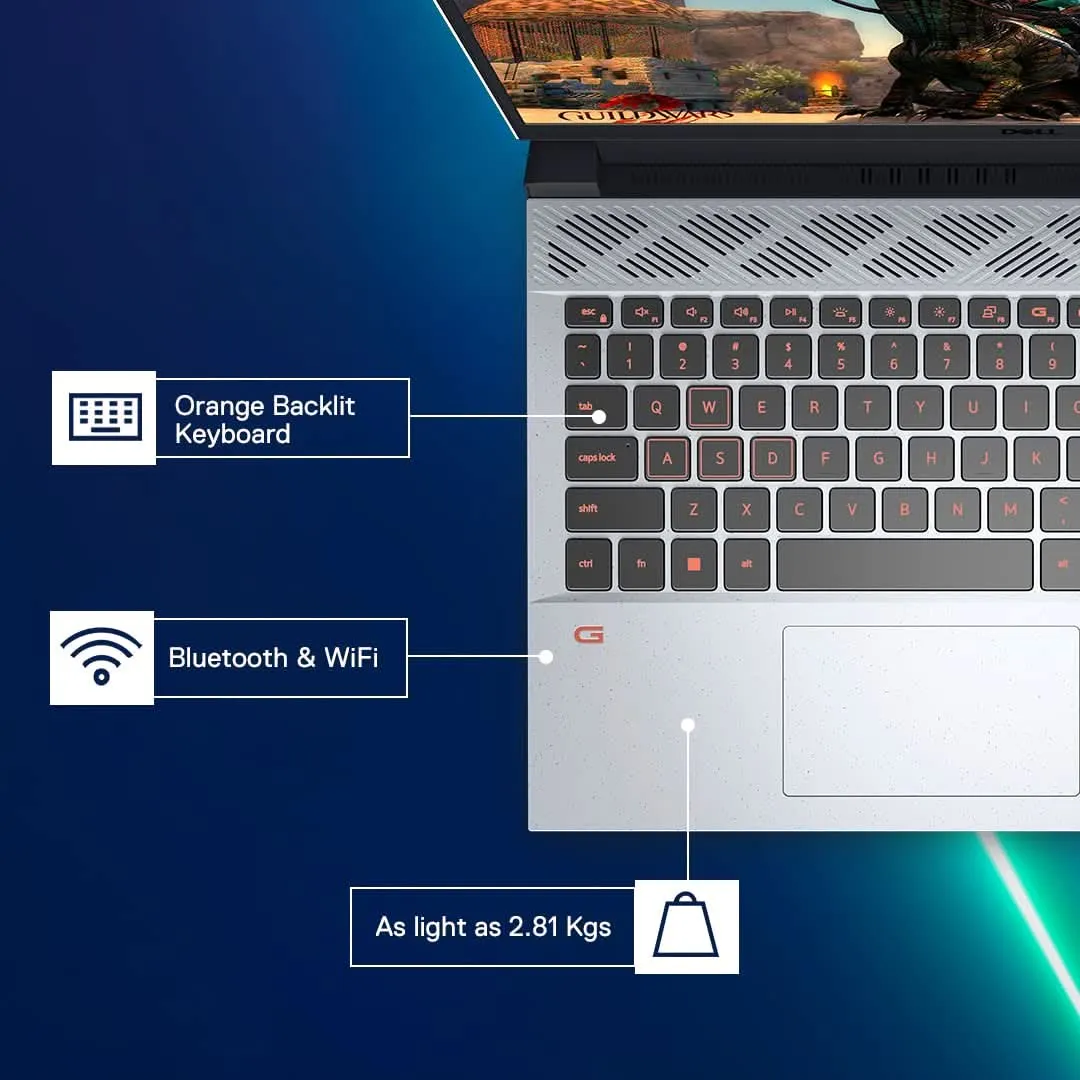 DELL INSPIRON G15-5520 [CI5-12500H 12TH GEN/16GB DDR5/512GB SSD/NO DVD/WIN11 HOME MSO/15.6 INCH/4GB GRAPHICS RTX 3050/1 YEAR/GREY]