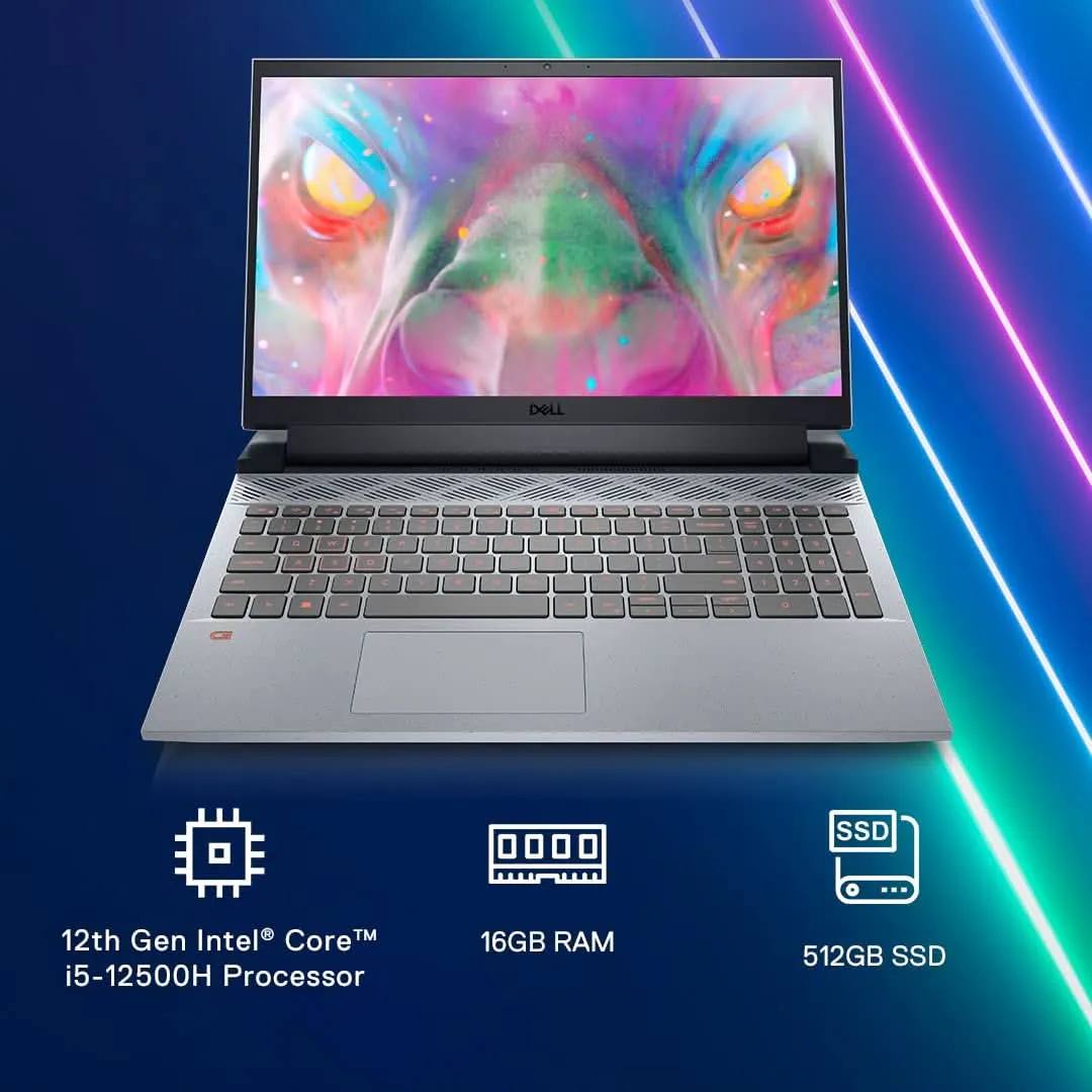 DELL INSPIRON G15-5520 [CI5-12500H 12TH GEN/16GB DDR5/512GB SSD/NO DVD/WIN11 HOME MSO/15.6 INCH/4GB GRAPHICS RTX 3050/1 YEAR/GREY]