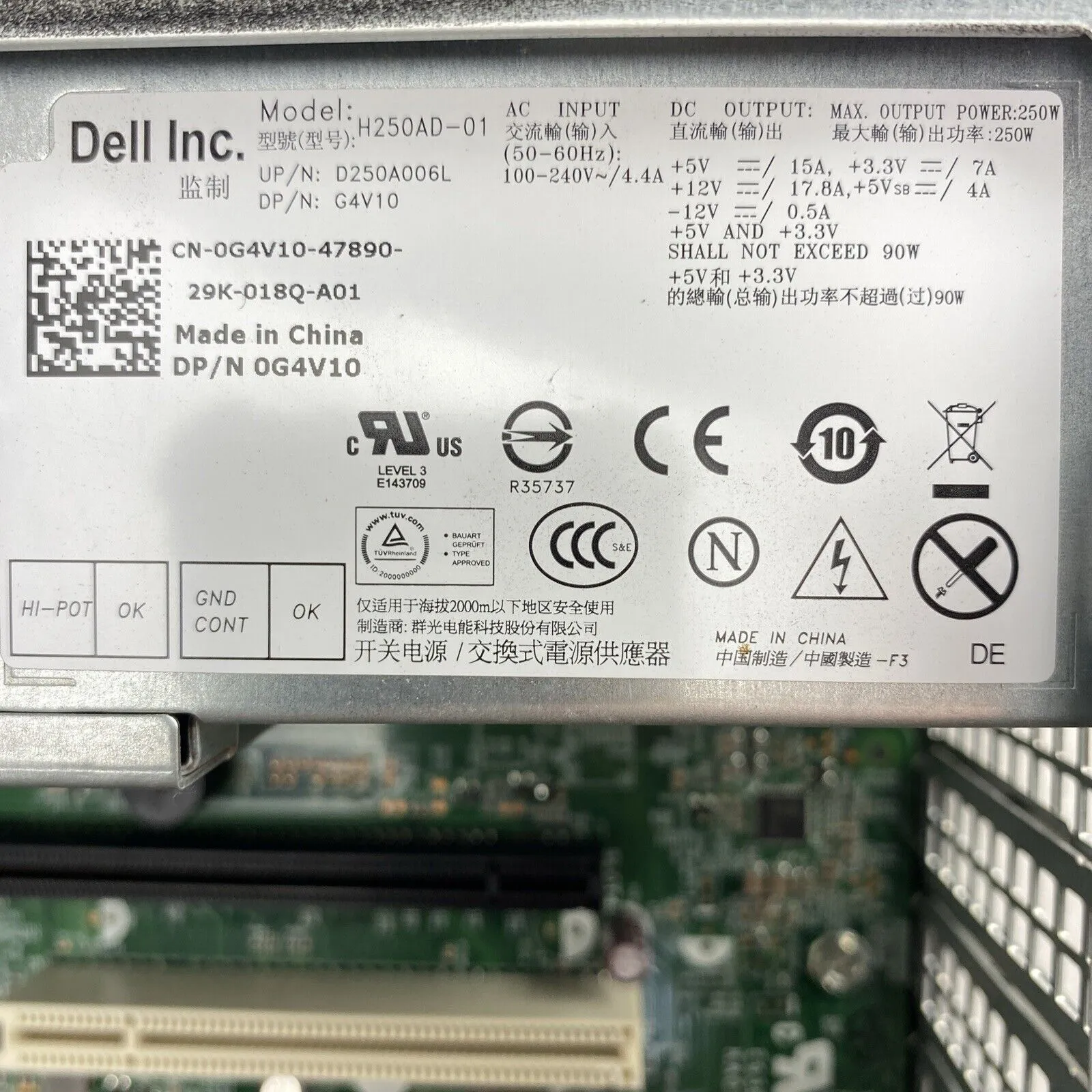 Dell Optiplex 990 DT Intel Quad Core i7-2600 3.40GHz 4GB RAM DVDRW No HDD No OS