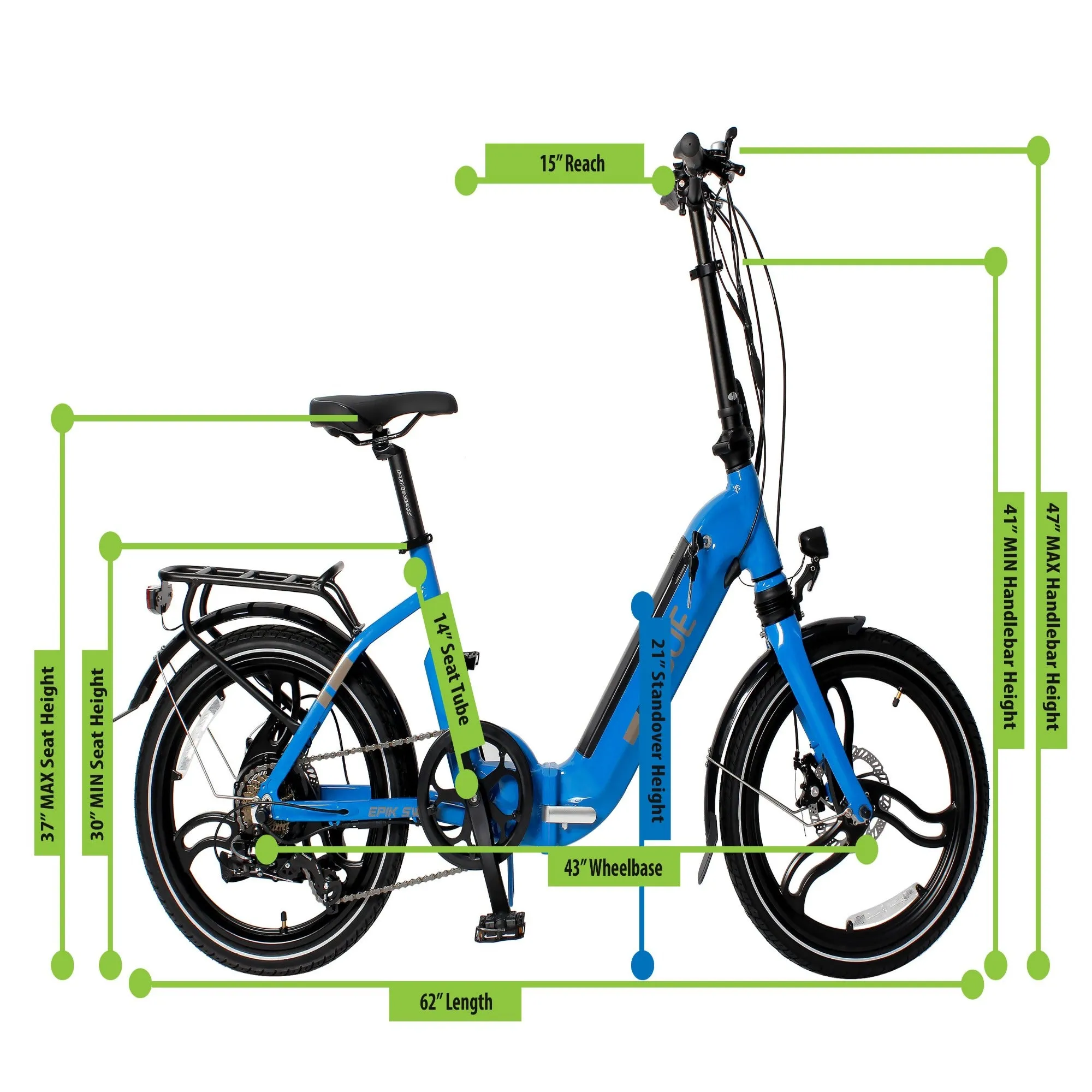 E-Joe XV 500W EPIK Swan Folding Electric Bike
