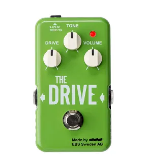 EBS The Drive Boost/Overdrive Pedal, Analog Boost/Overdrive, Tone, Drive and Volume controls