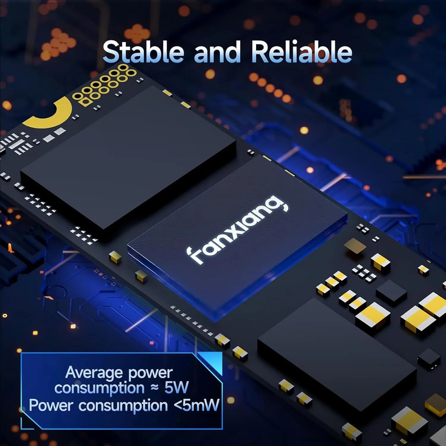 Fanxiang 2TB M.2 NVMe SSD - Up to 5000 MB/s, PCIe Gen 4 x4, 3D TLC NAND with Graphene Cooling, Internal Drive for Laptop & Desktop (SP610)