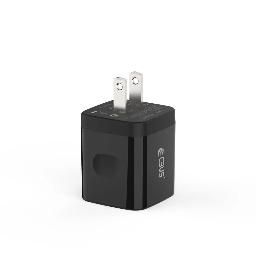 Fast Charger with 10ft Braided USB-C to USB-C Cable (Black)