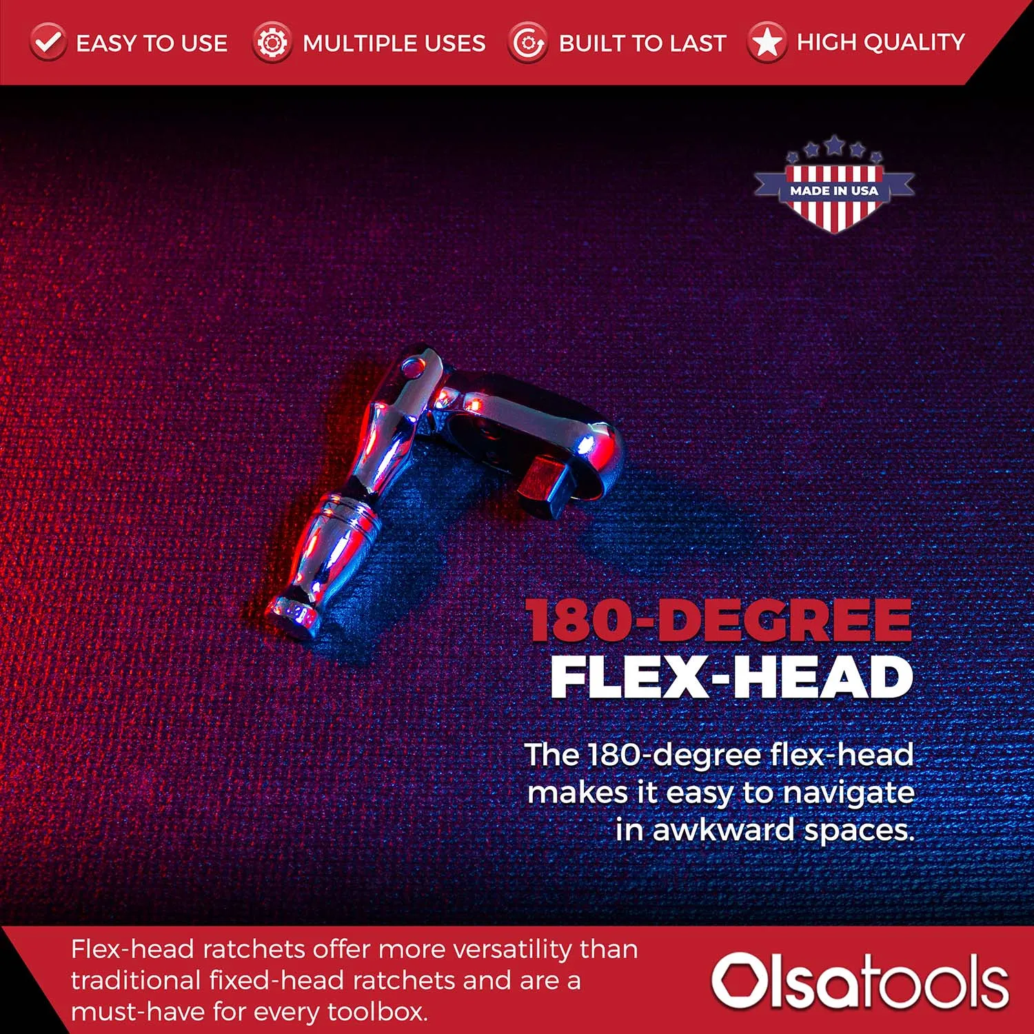 Flex Head Ratchet -  90 Tooth
