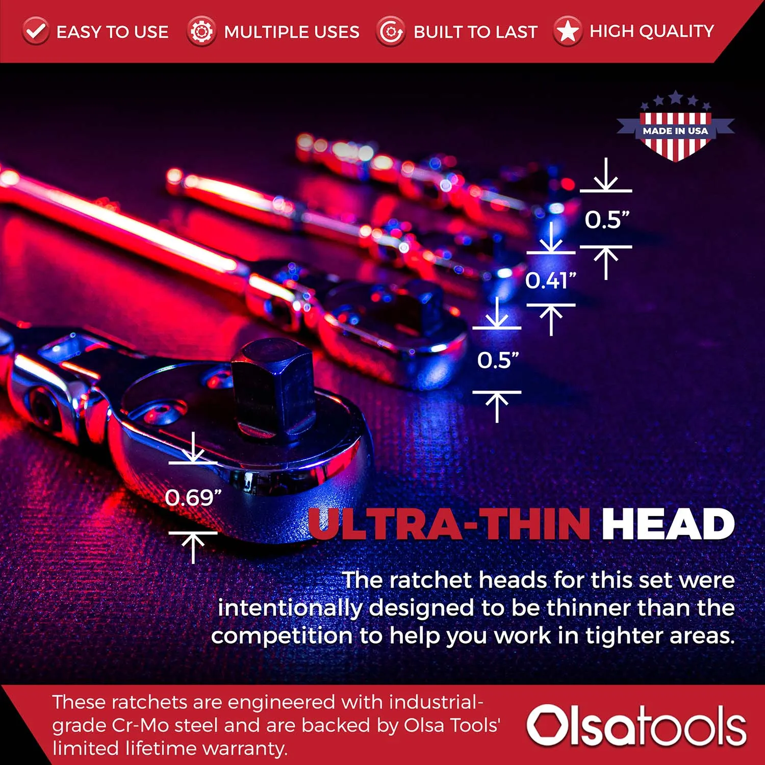 Flex Head Ratchet -  90 Tooth