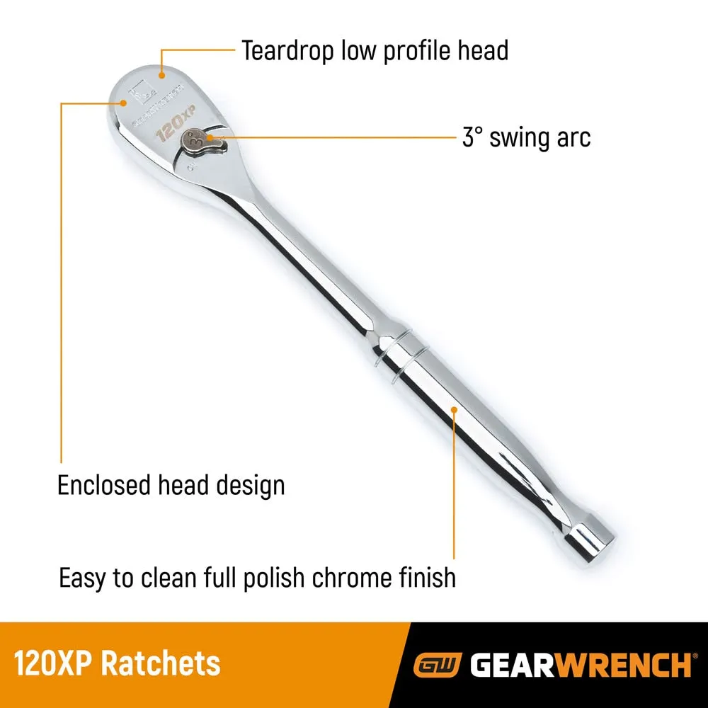 GearWrench 80300P 51 Pc. 1/4" Drive 6 Point 120XP Standard & Deep SAE/Metric Mechanics Tool Set