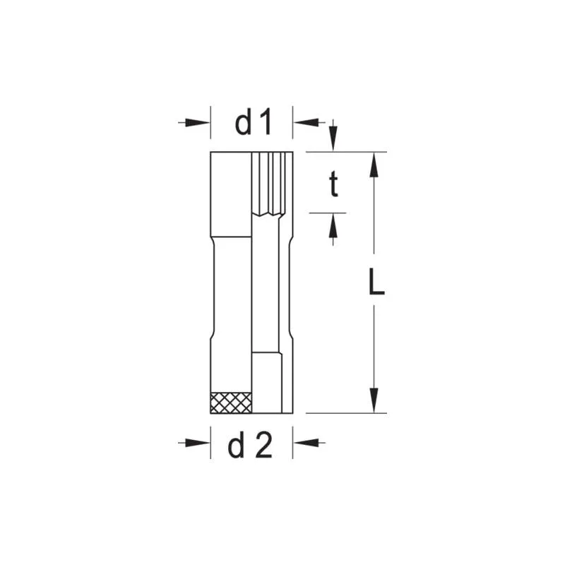 Gedore 6147500 Socket 1/2 Inch Drive, Long 34 mm
