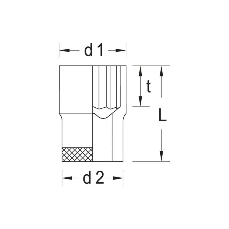 Gedore 6175470 Socket 1 Inch Drive, 60 mm