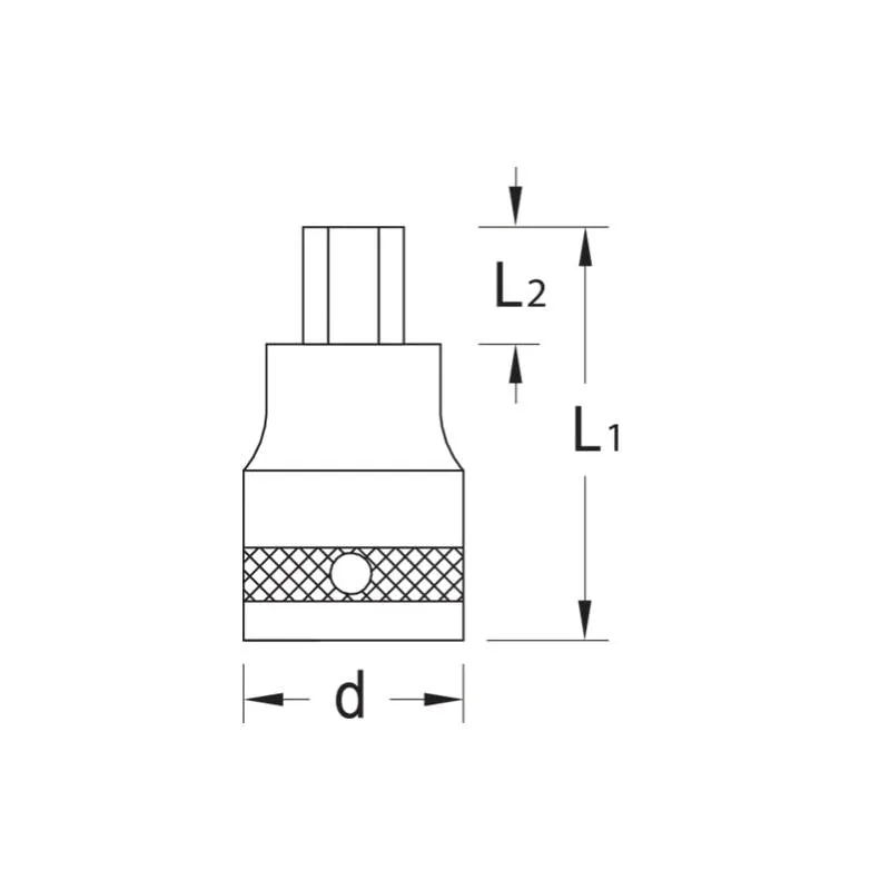Gedore 6181360 Screwdriver Bit Socket 1 Inch Drive, 22 mm