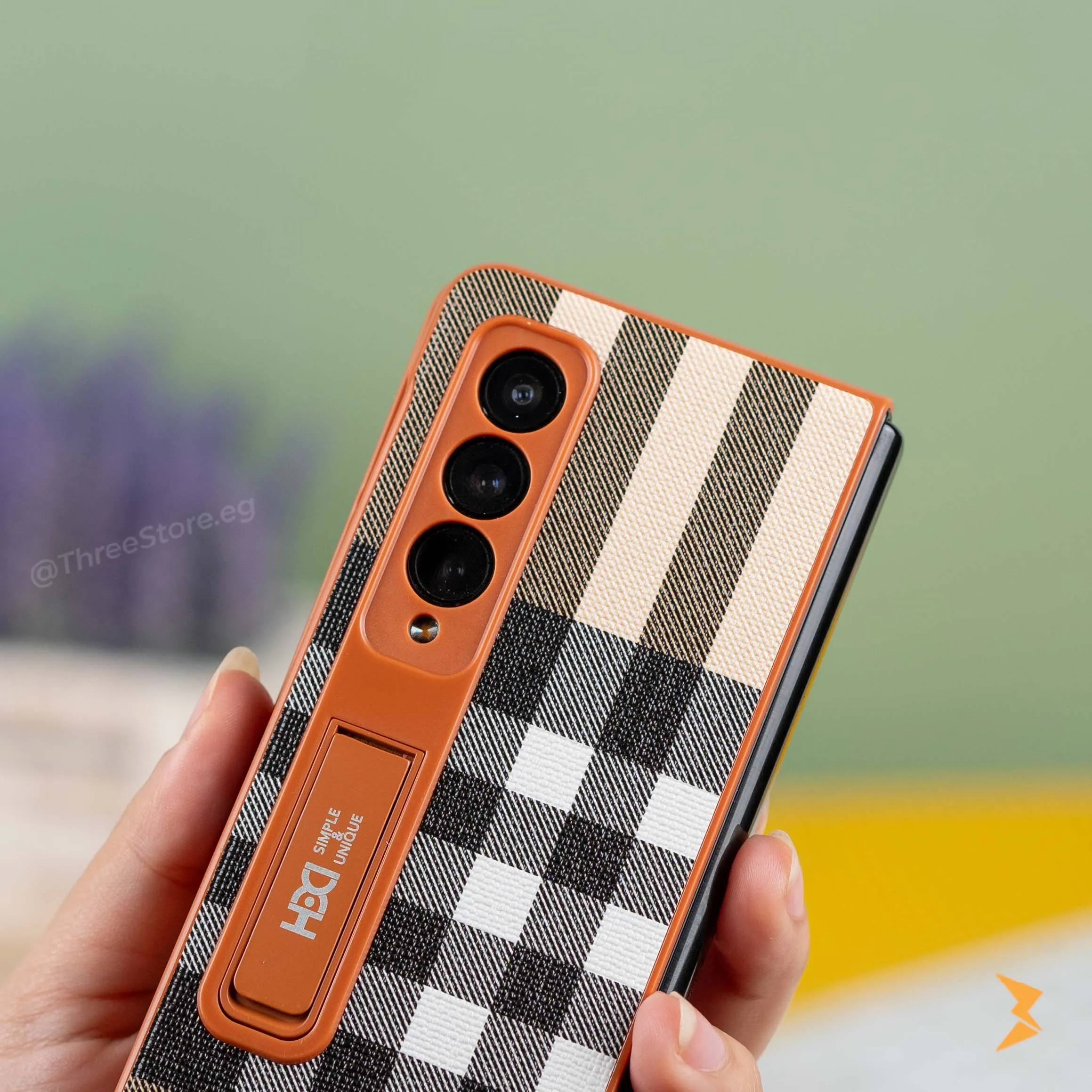 HDD Checks Leather Case Samsung Z Fold 5