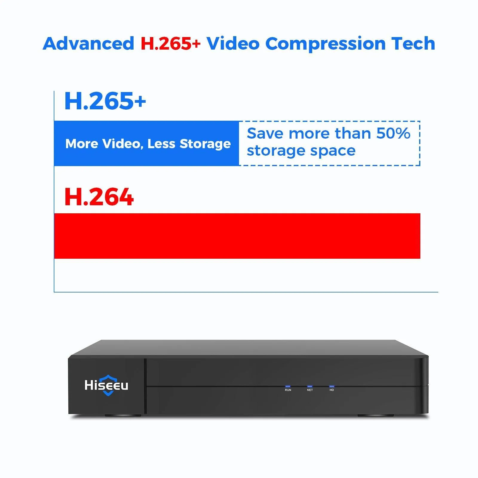 Hiseeu 4K PoE Network Video Recorder NVR, Support 4K/2K/8MP/5MP/3MP/1080P PoE Camera, Free Remote Access, Motion Alarm, 24/7 Recording, Smart Playback, No Hard Disk Drive