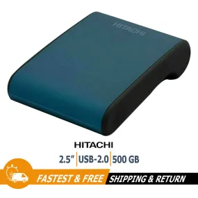 Hitachi SimpleDrive 2.5" Portable External Hard Drive 500GB USB 2.0 HDD for PC