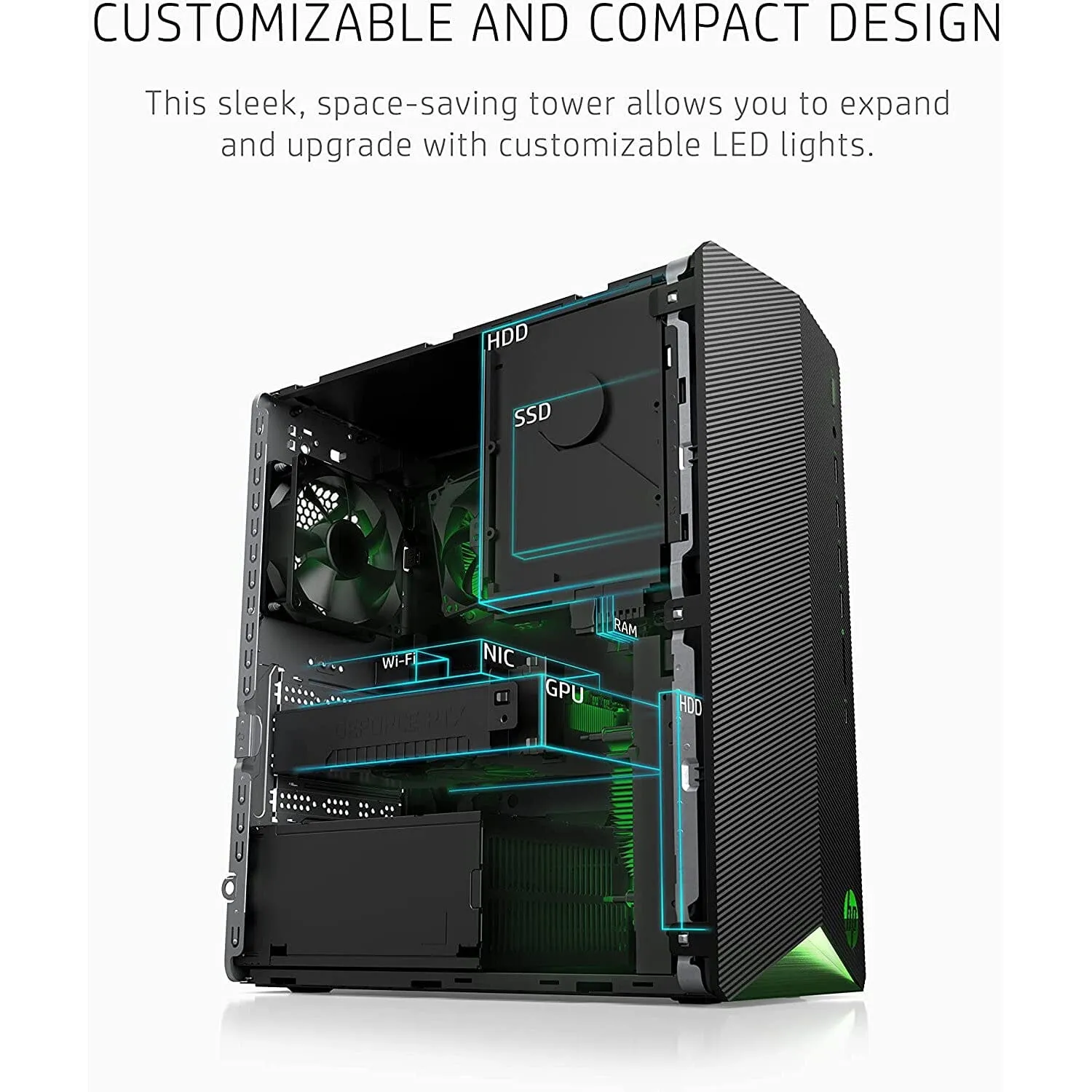 HP Pavilion Gaming PC AMD Ryzen 3 5300G Processor 8GB RAM 256GB SSD (Refurbished)