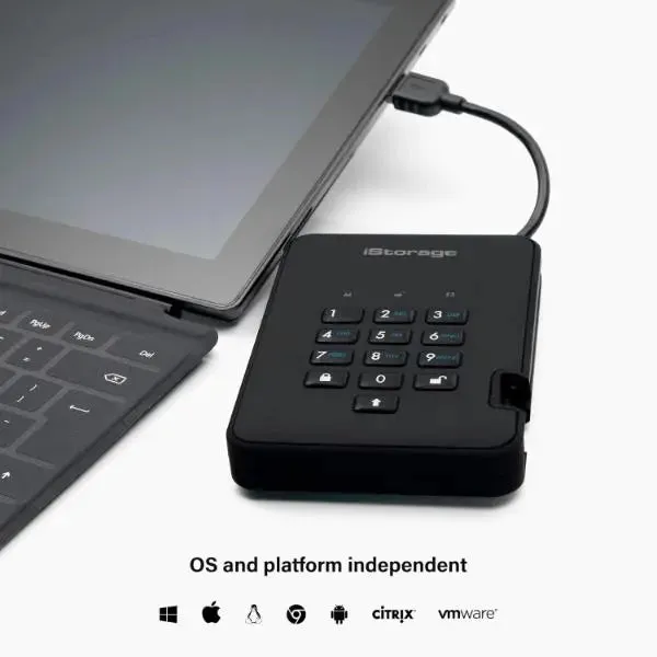iStorage Diskashur Pin Authenticated Portable Drive 256GB SSD
