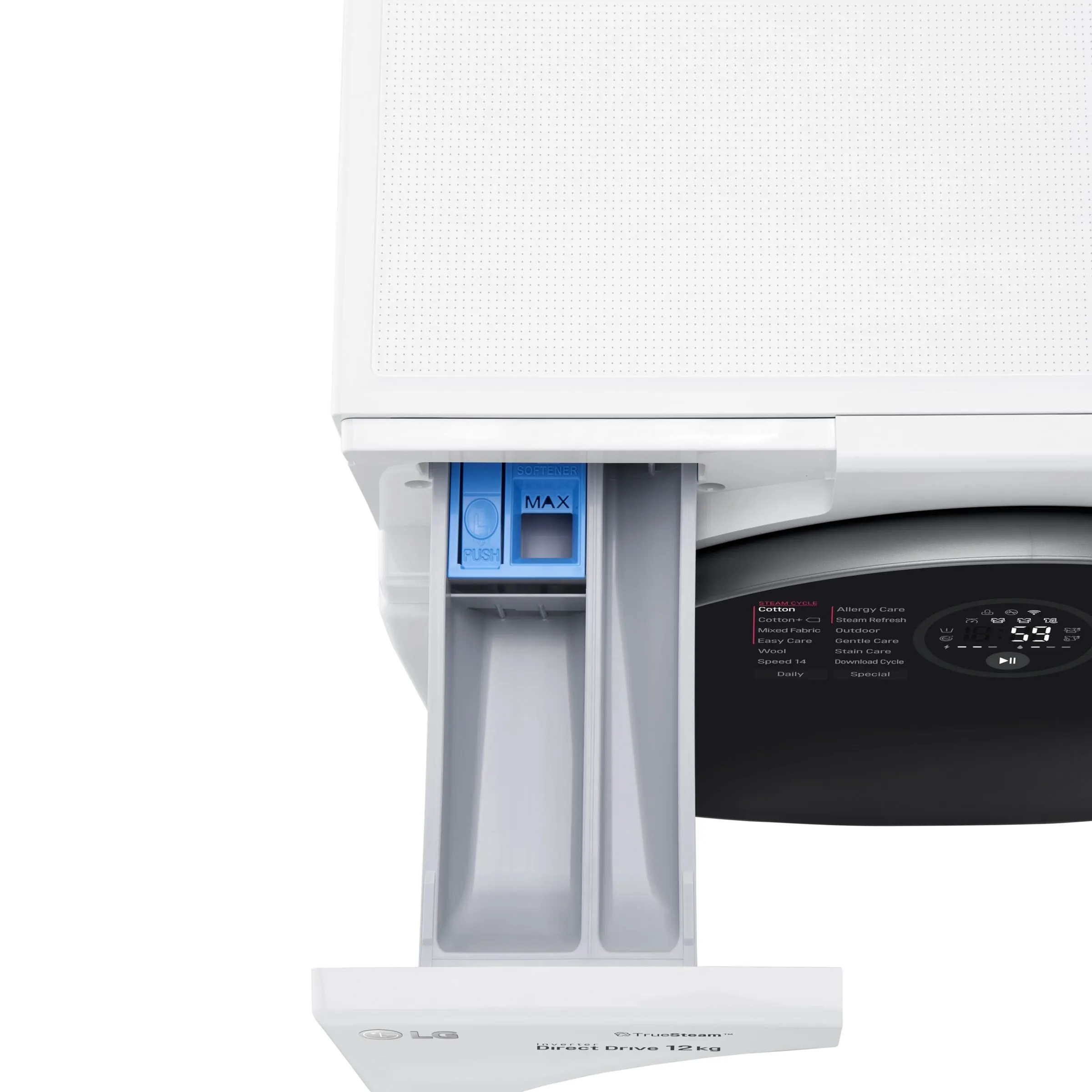 LG FH4G1BCS2 Freestanding Washing Machine, 12kg Load, 1400rpm Spin, White