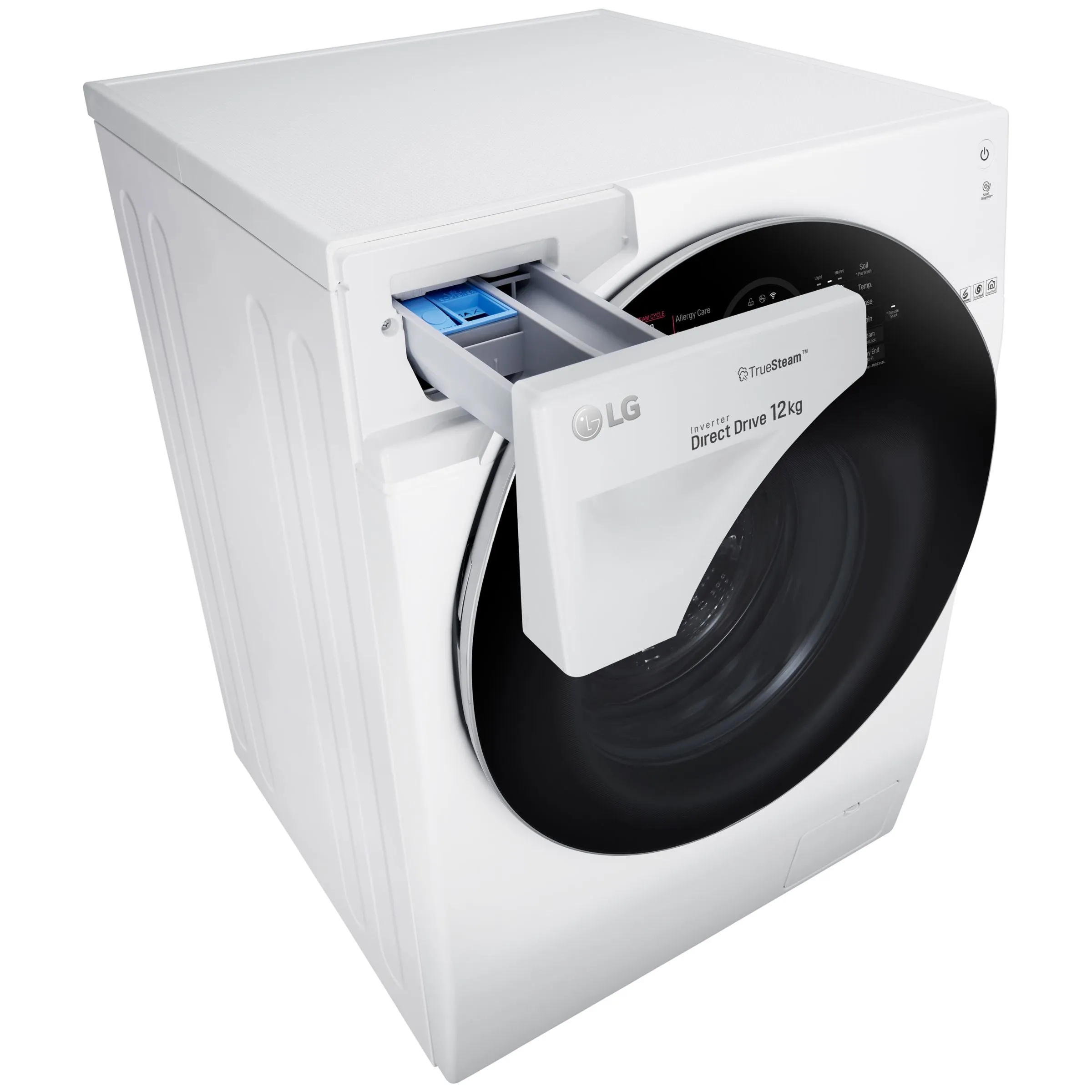 LG FH4G1BCS2 Freestanding Washing Machine, 12kg Load, 1400rpm Spin, White