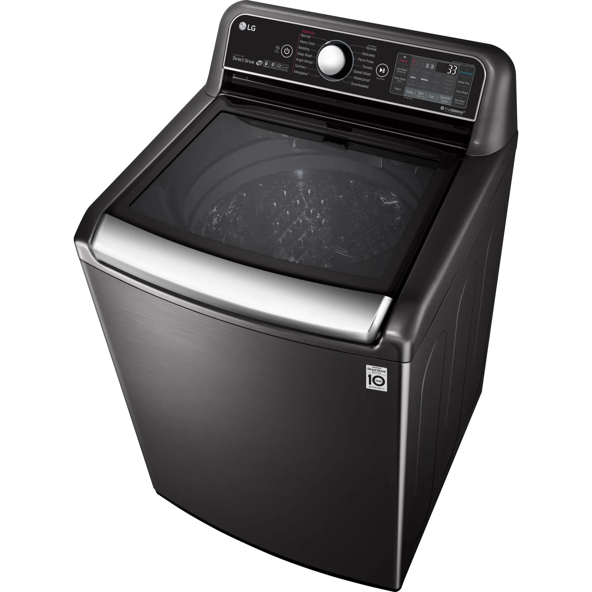LG Top Load Washer (WT7850HBA) - Black Steel