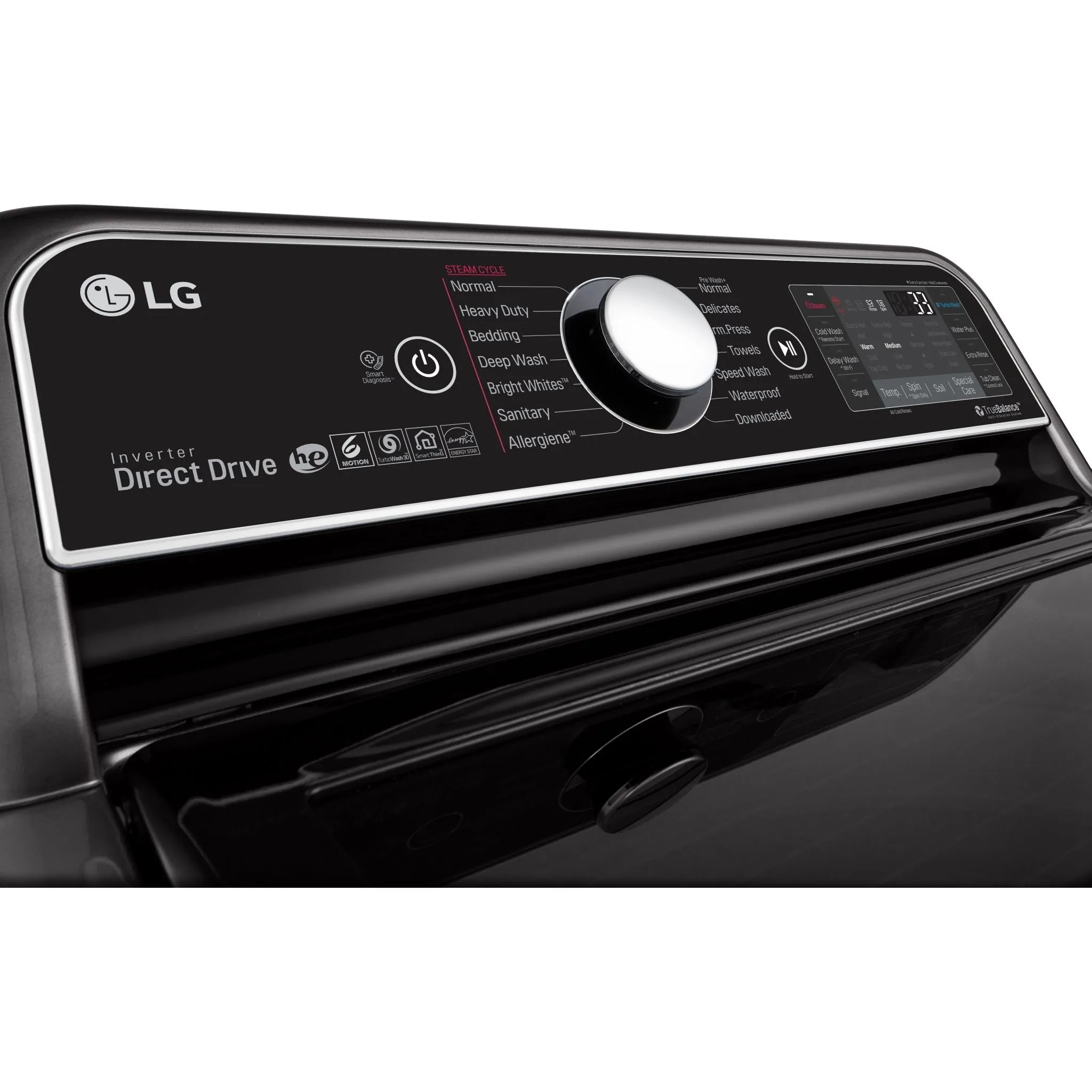 LG Top Load Washer (WT7850HBA) - Black Steel