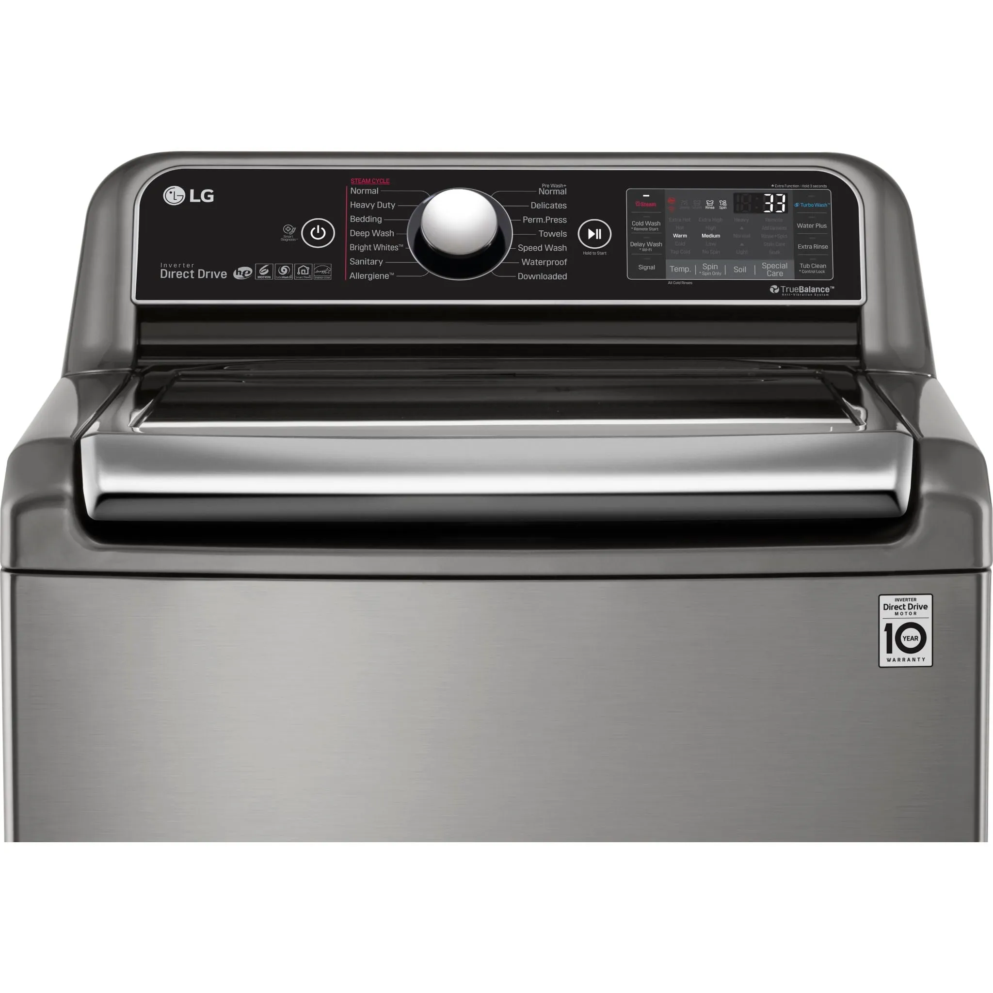 LG Top Load Washer (WT7850HVA) - Graphite Steel