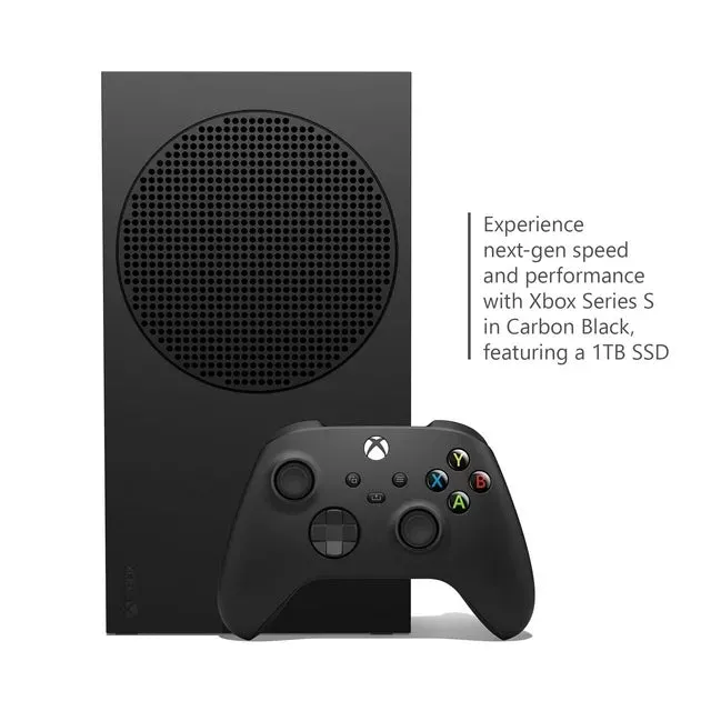 Microsoft Xbox Series S 1TB SSD Console Carbon Black Includes Xbox Wireless Controller (Refurbished)