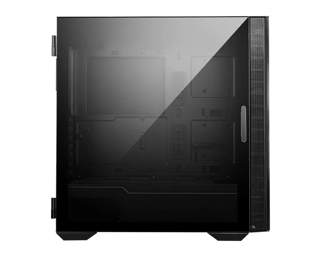 MSI MPG QUIETUDE 100S Mid Tower Silent Computer Case 'Black, 1x 120mm Fan, Fan Controller, USB Type-C, Sound dampening foam, ARGB light strip, Tempered Glass, Center, E-ATX, ATX, mATX, mini-ITX'