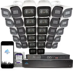 MTB8108-X Package | 8MP 4K SMD 4.0 Bullet Cameras and 32 Channel NVR with 6TB HDD
