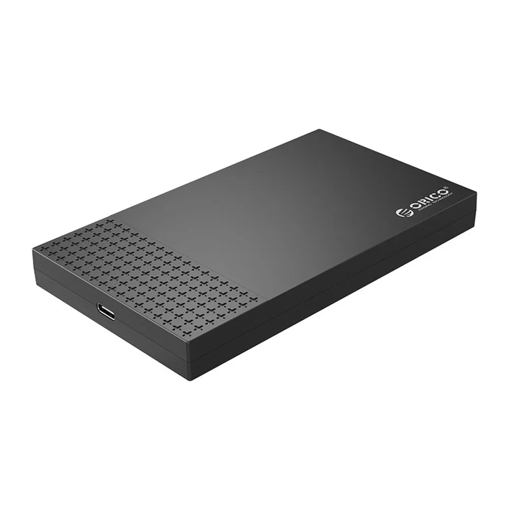 ORICO 2.5 inch SATA to USB 3.1 Gen1 Type C SSD Enclosure Tool-Free with 6Gbps Fast Data Transfer Rate, 0.5m Type C to USB-A Cable, 6TB Max. Disk Capacity for PC, Laptop, Windows, Mac, Linux, Router, TV, PS4 HDD Enclosure | 2526C3-V1
