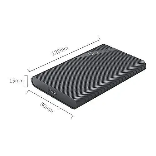ORICO-2521U3-BK-EP 2.5" External Hard Drive Enclosure USB3.0 To SATA(7mm/9.5mm,SSD HDD,Tool Free,4TB,UASP)