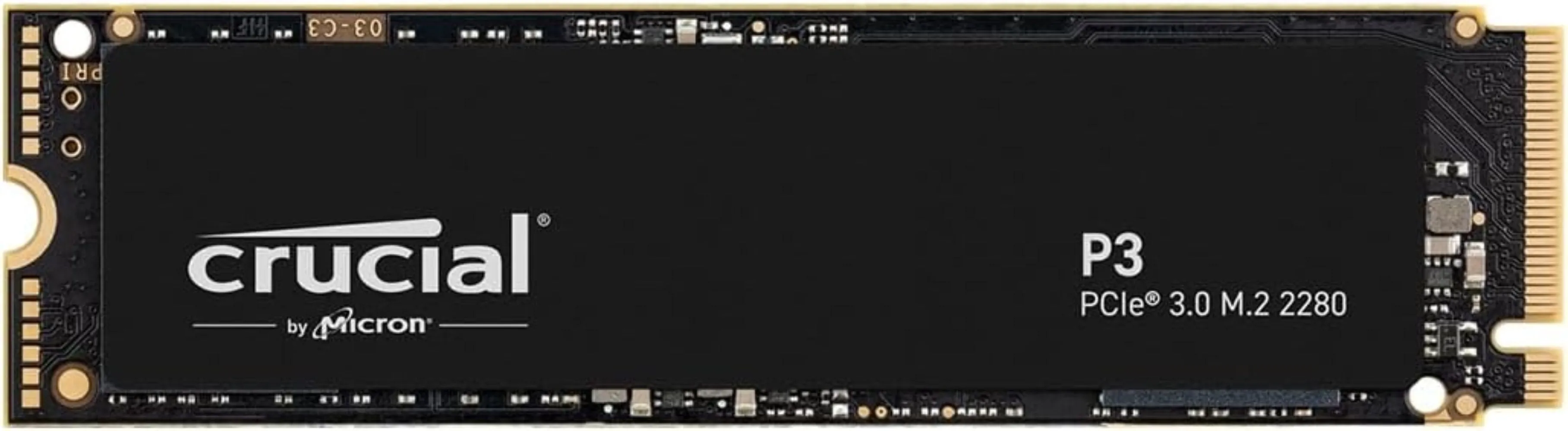 P3 500GB PCle 3.0 NVMe M.2 SSD, up to 3500MB/s CT500P3SSD8, Black 500 GB