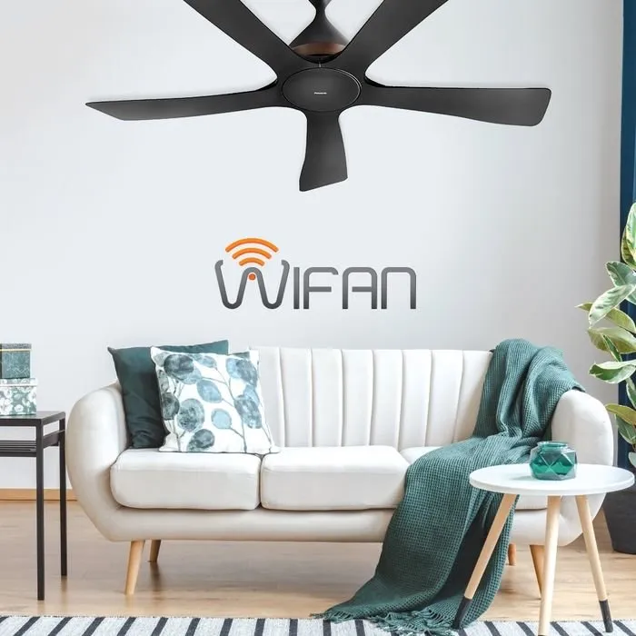 Panasonic F-M15ECVBKSH Ceiling Fan 60" 5 Blade Wifi