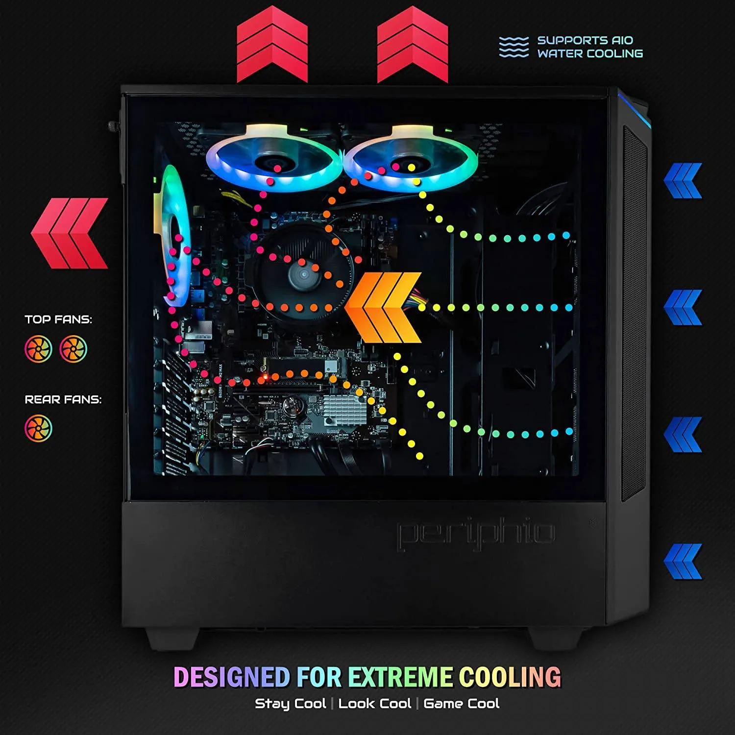 Periphio Reaper Gaming PC Computer 16GB DDR4 RAM 240GB SSD   1TB HDD (Refurbished)