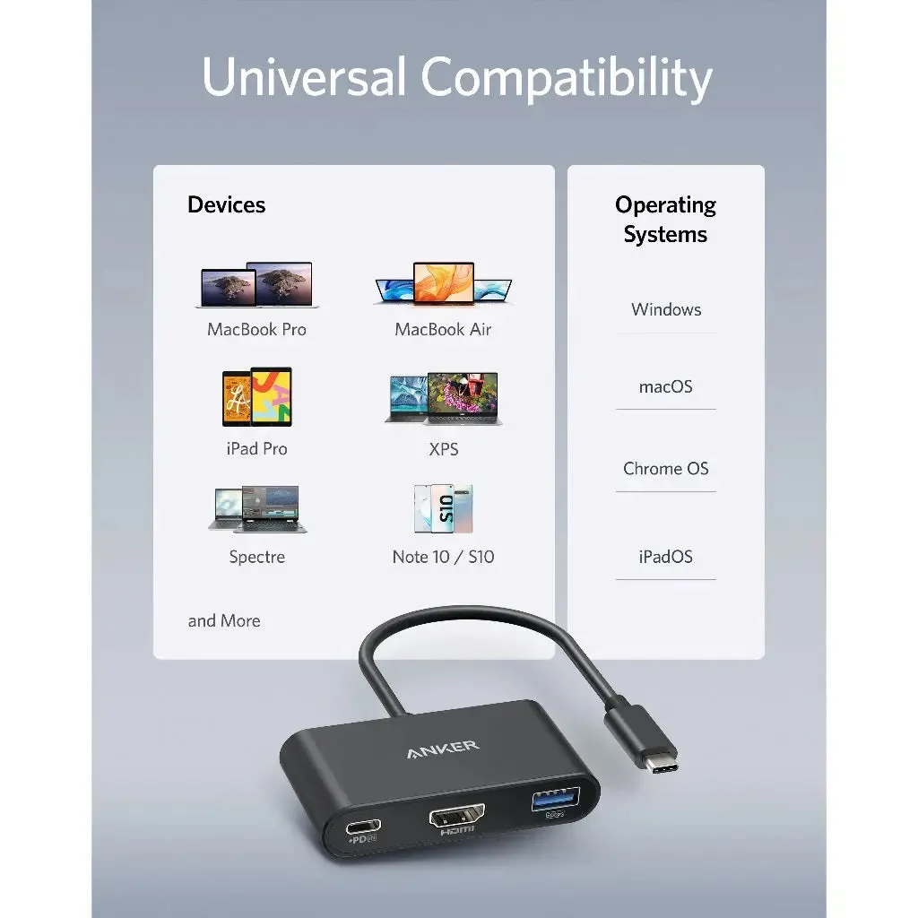 PowerExpand 3-in-1 USB-C PD Multi-Function Hub with 4K HDMI, 100W PD Adapter A8339