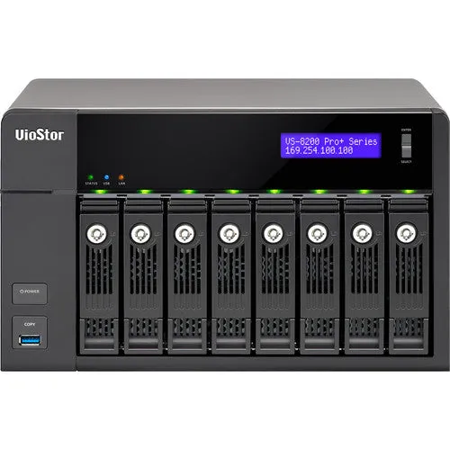 QNAP VioStor VS-8240-PRO  40-Channel 8-Bay Network Video Recorder (No HDD)