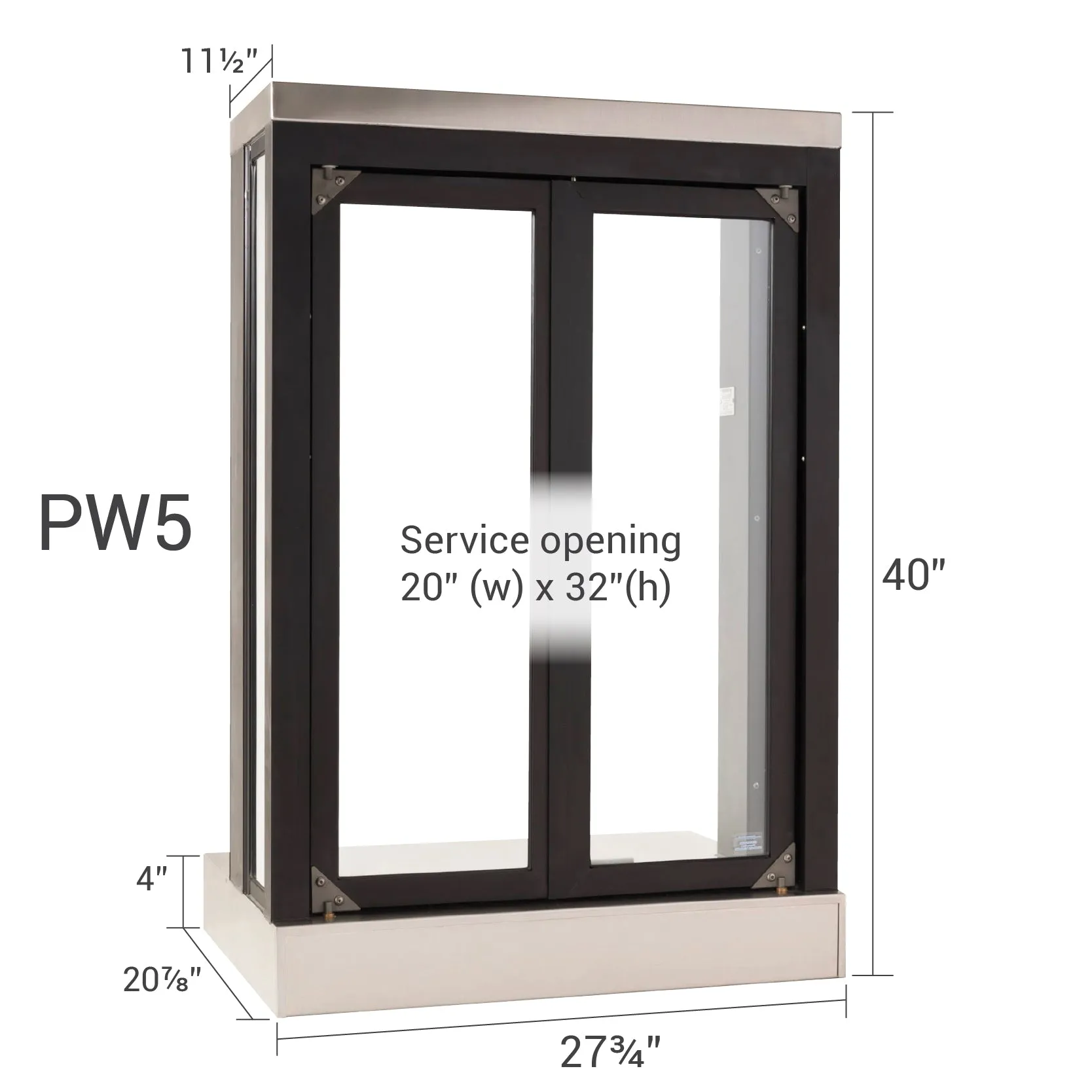 Quikserv Push Bar Panoramic Bi-Fold Drive Thru Transaction Windows | CSE-QS-PW