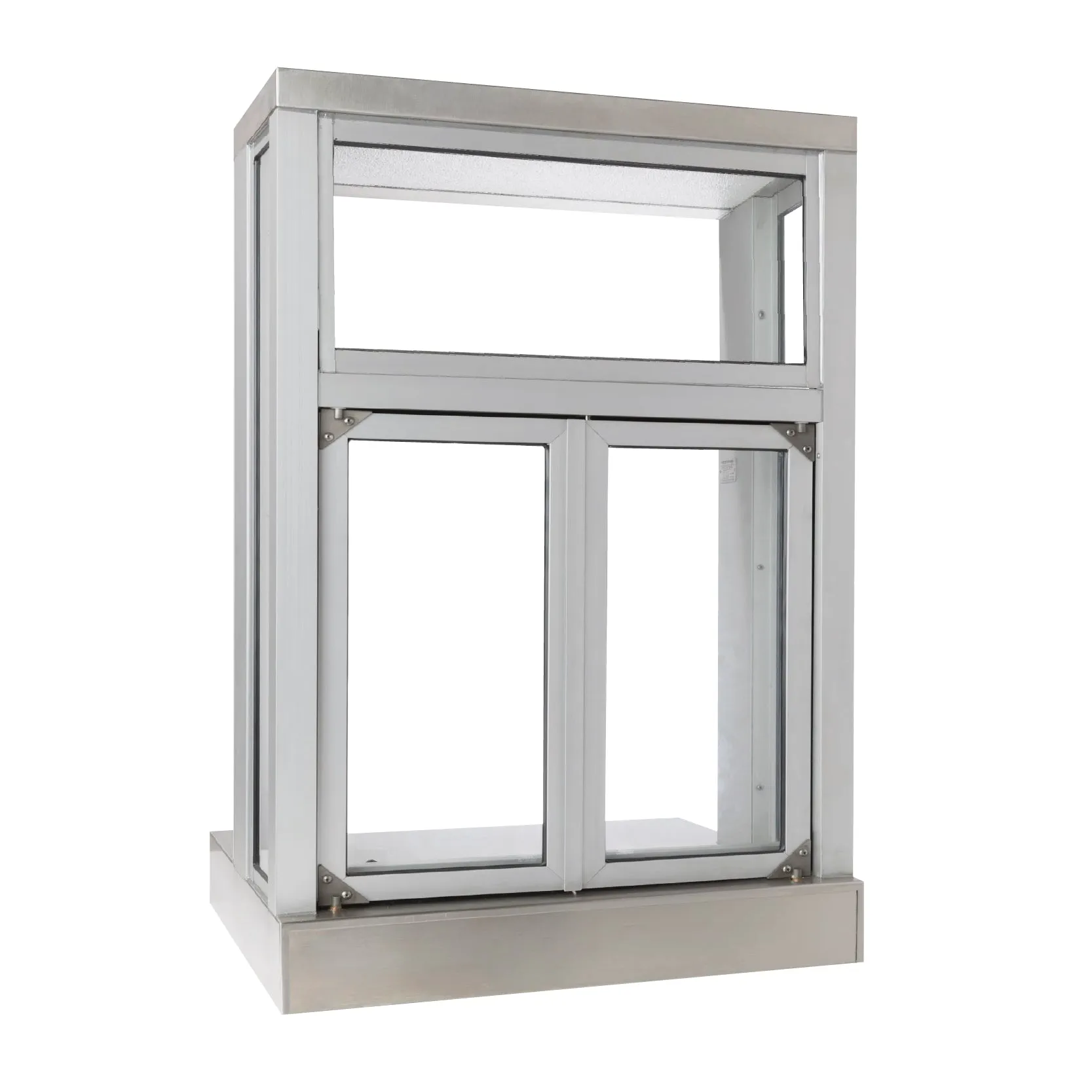 Quikserv Push Bar Panoramic Bi-Fold Drive Thru Transaction Windows | CSE-QS-PW