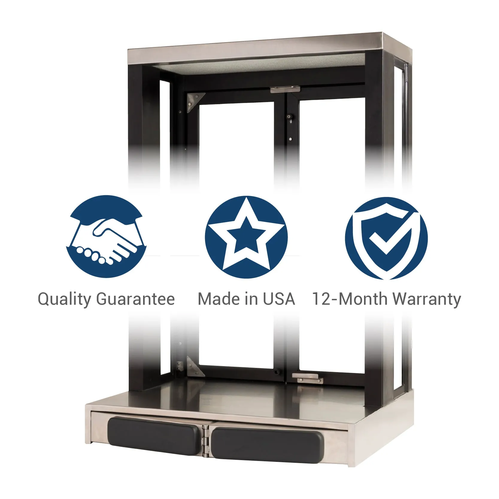 Quikserv Push Bar Panoramic Bi-Fold Drive Thru Transaction Windows | CSE-QS-PW