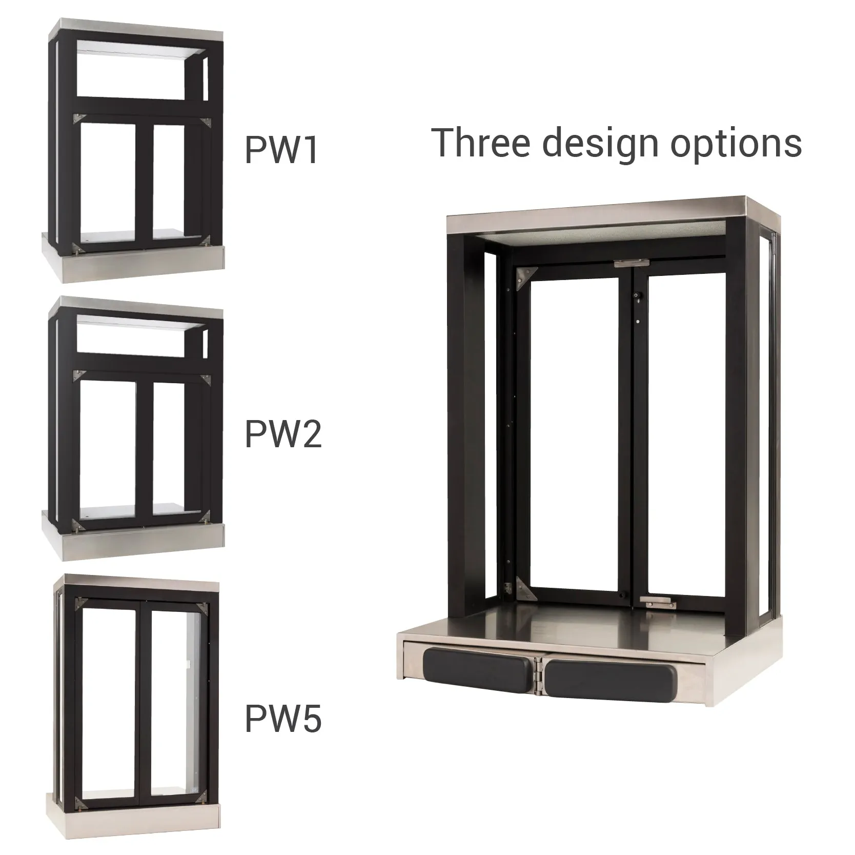 Quikserv Push Bar Panoramic Bi-Fold Drive Thru Transaction Windows | CSE-QS-PW