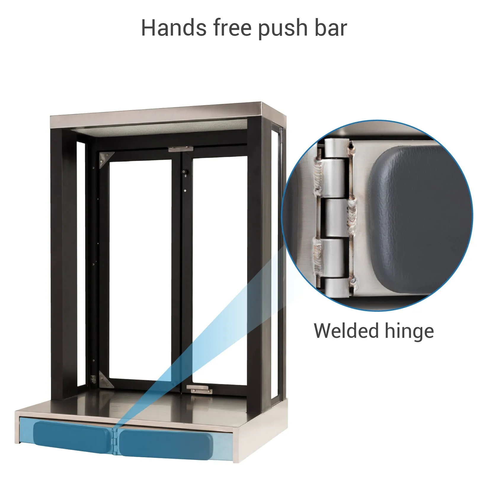 Quikserv Push Bar Panoramic Bi-Fold Drive Thru Transaction Windows | CSE-QS-PW