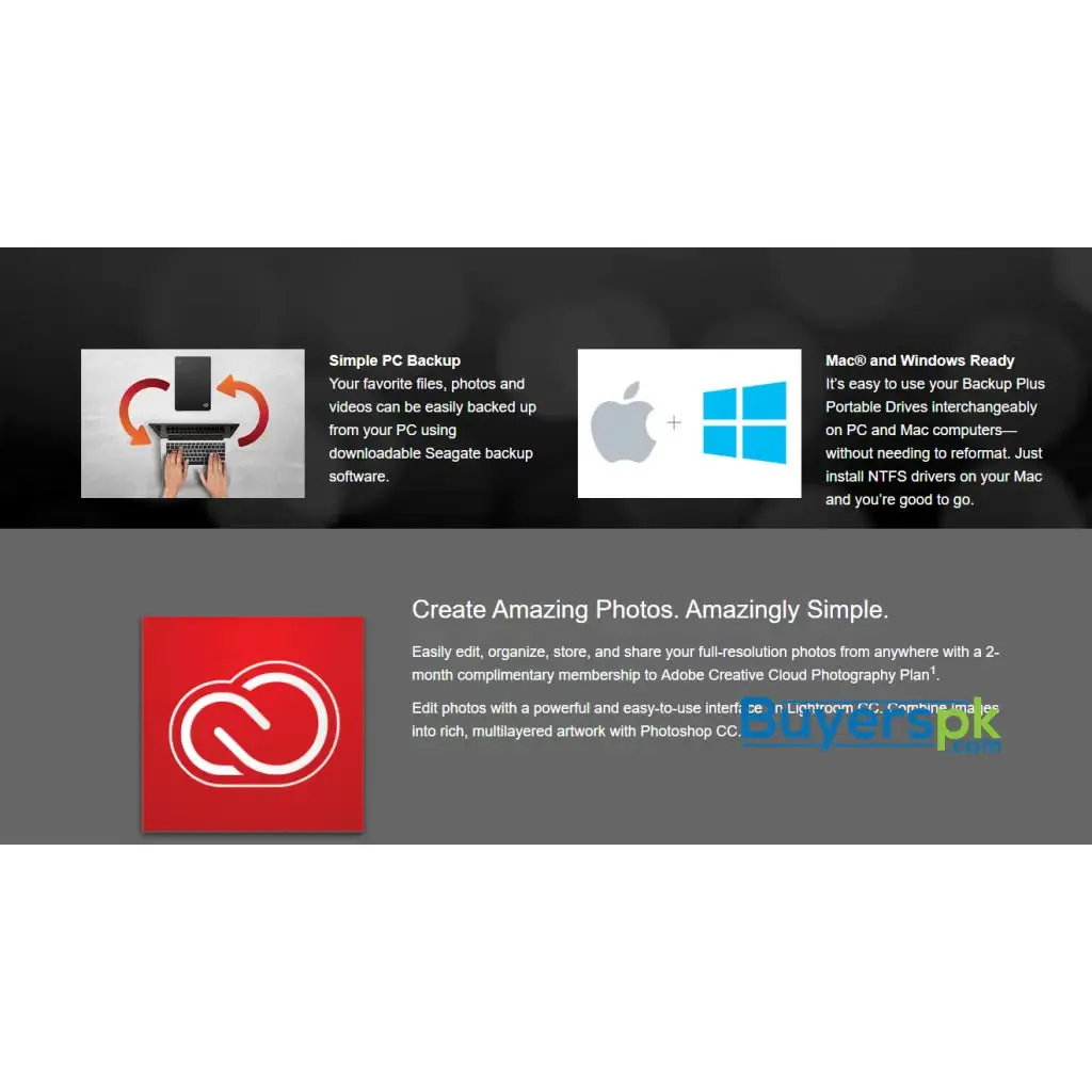 Seagate Backup plus Slim 1tb Usb 3.0 Stdr1000300 Black 3 Yrs Warranty