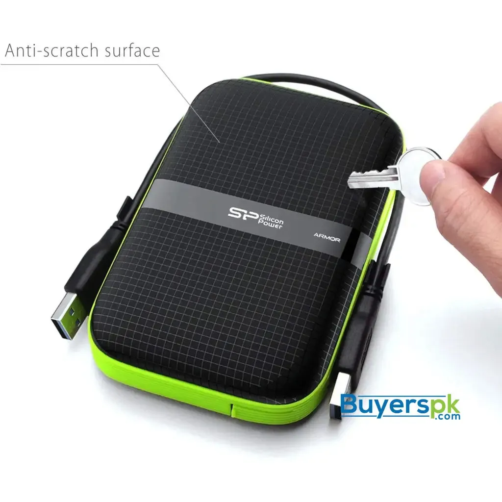 Silicon Power Black 4tb Rugged Portable External Hard Drive Armor A60