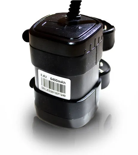 STUPIDBRIGHT™ WATER & SHOCK PROOF 8.4v LI-ION RECHEARGABLE BATTERY PACK CHARGER INCLUDED: 8800mAh