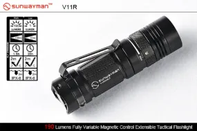 Sunwayman V11R CREE XM-L U2 Variable Output 1 x CR123 / 1 x AA 500 Lumen LED Flashlight