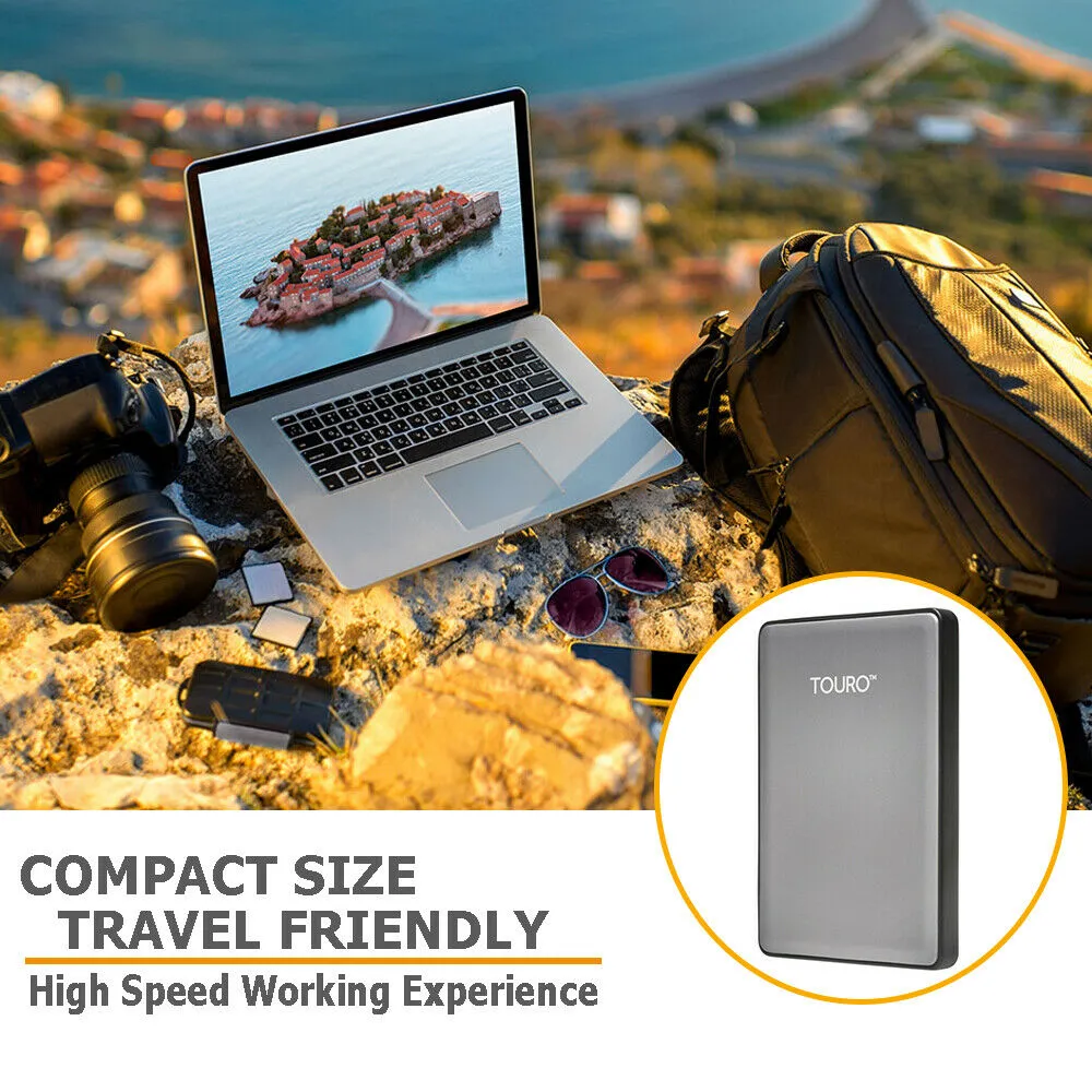 Touro S Portable External Hard Drive 500GB USB 3.0 for PC, Mac, Laptop - 0S03698
