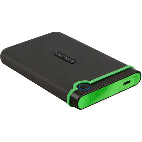 Transcend 4TB USB3.1 USB Type-C StoreJet  Rugged External Hard Drive (TS4TSJ25M3C) - Grey