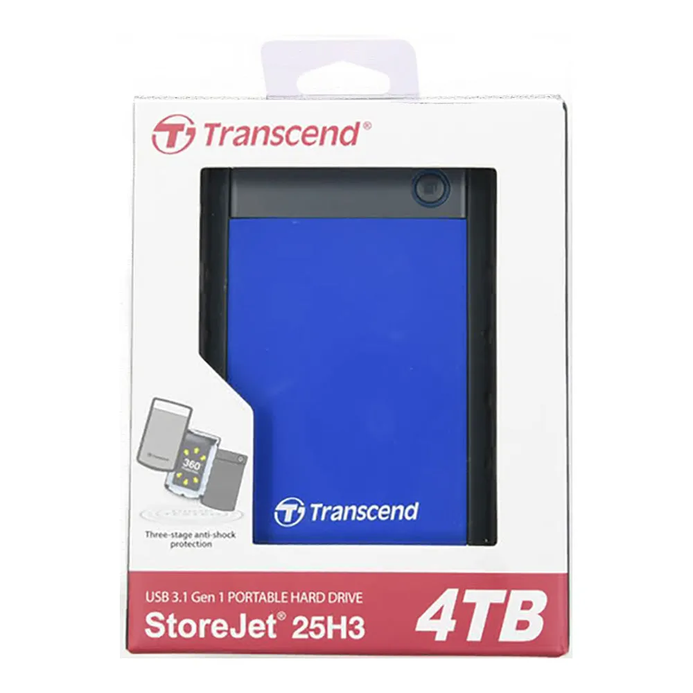 Transcends Storejet 25H3 External Hard Drive 4TB