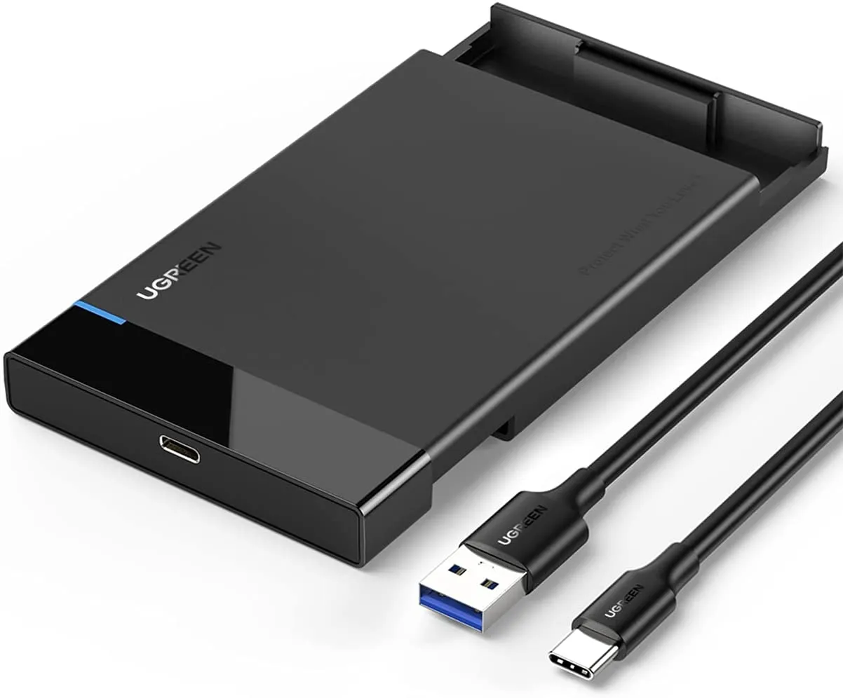UGreen 2.5" Hard Drive Enclosure USB C 3.1 Gen 2 to SATA III 6Gbps for SSD HDD 9.5 7mm External Hard Drive Disk Case