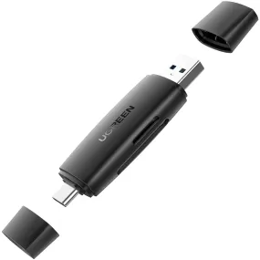 UGREEN 80191 Plug and Play Multifunction Card Reader Compatible with USB Type A and Type C PS4 / PS3, Xbox One, PC, Laptops, USB-C enabled Smartphones and Tablets