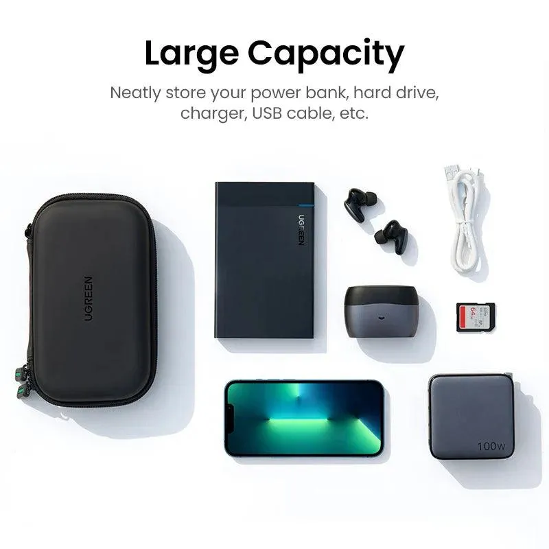 UGREEN Hard Drive Case: Shockproof Portable Storage Bag for Travelers